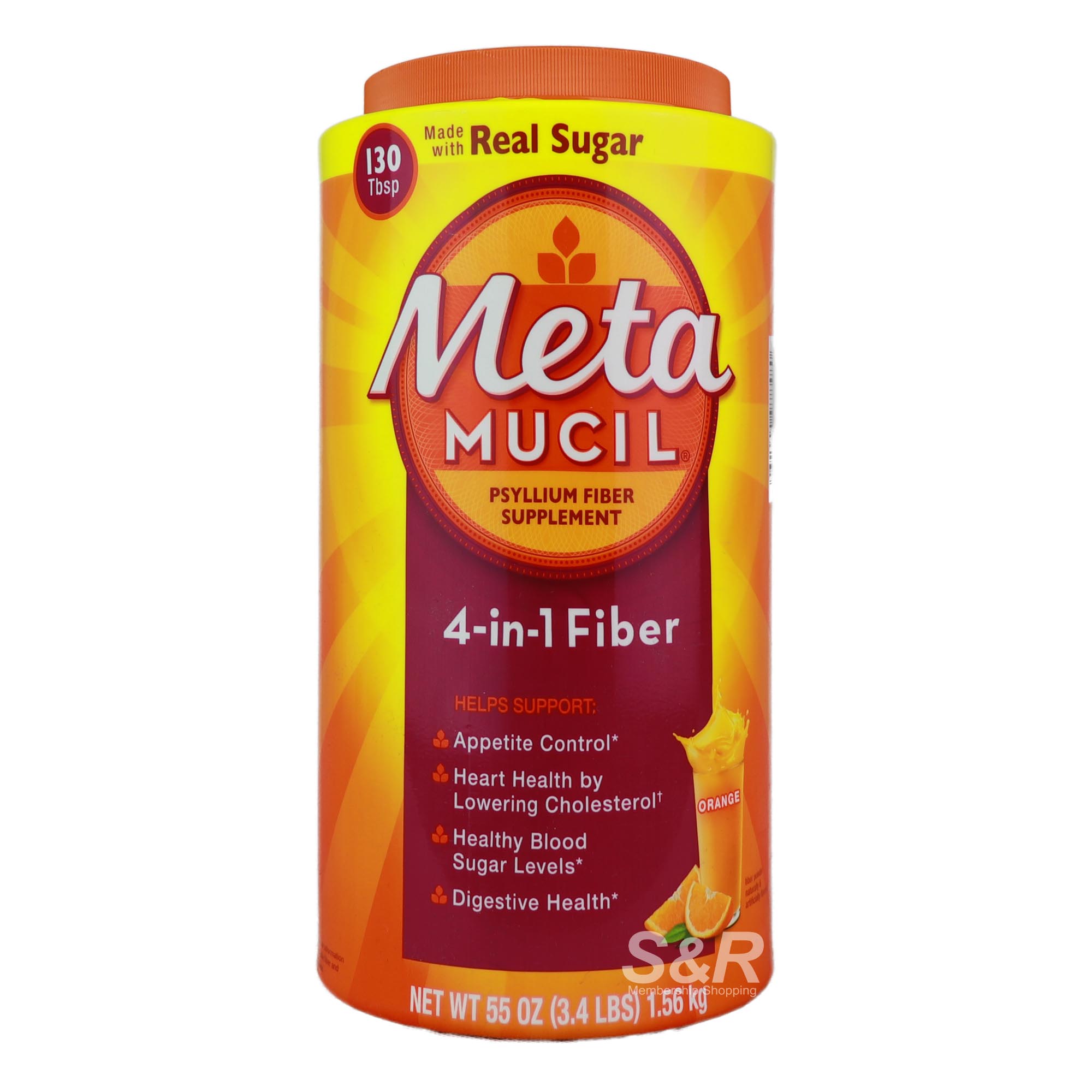 Metamucil Psyllium Fiber Supplement 4-in-1 Fiber 1.56kg Metamucil Psyllium Fiber Supplement 4-in-1 Fiber 1.56kg